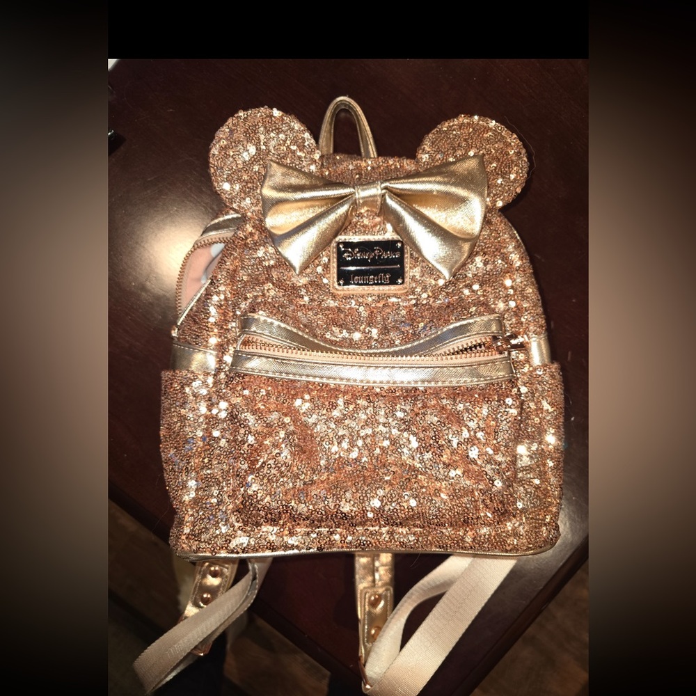 Disney Gold Sequin Backpack